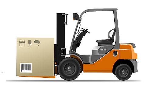 forklift angkat barang
