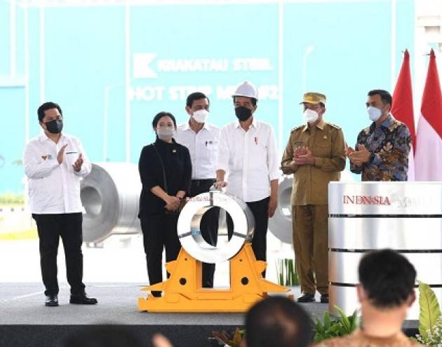 Presiden RI Joko Widodo Resmikan Pabrik Hot Strip Mill 2 Krakatau Steel