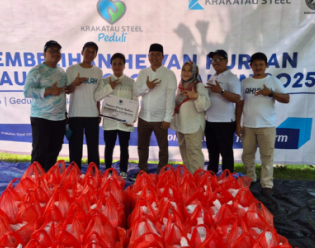 Serah Terima Bantuan Daging Qurban PT KJI untuk Kelurahan di Cilegon dan Serang